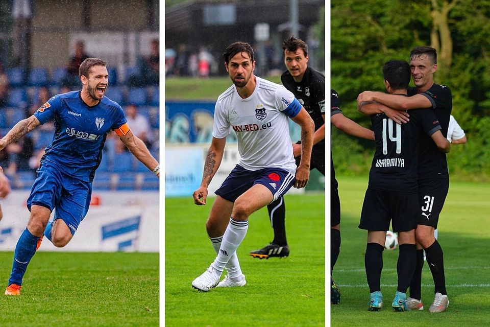 Top-Torschützen der abgelaufenen Saison unter sich: Marco Grüttner (links), Martin Harnik (Mitte) und Marcel Platzek (Rechts).